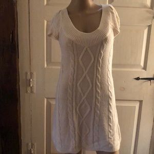 Women’s Express small white sweater dress.